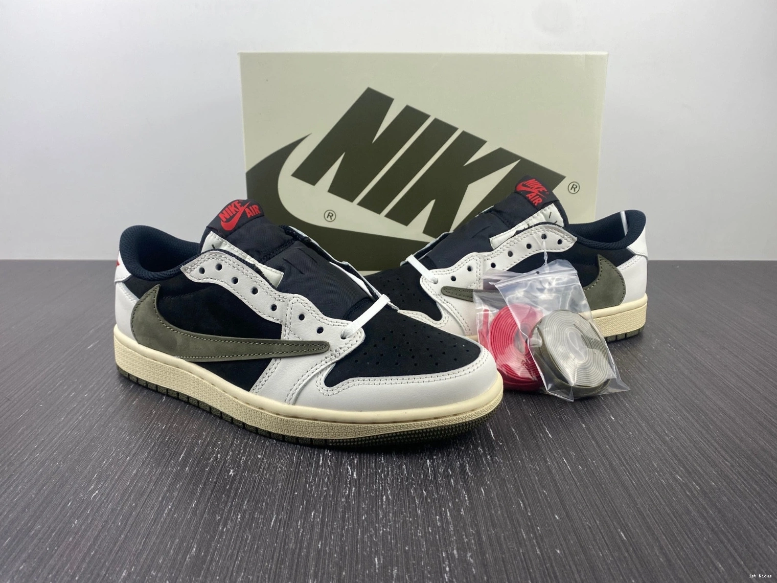 Travis DZ4137-106 Low Air 1 Olive Scott OG Jordan x 0421